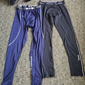 Under Armour And Reebok Men's Compression Pants - Navy and Black